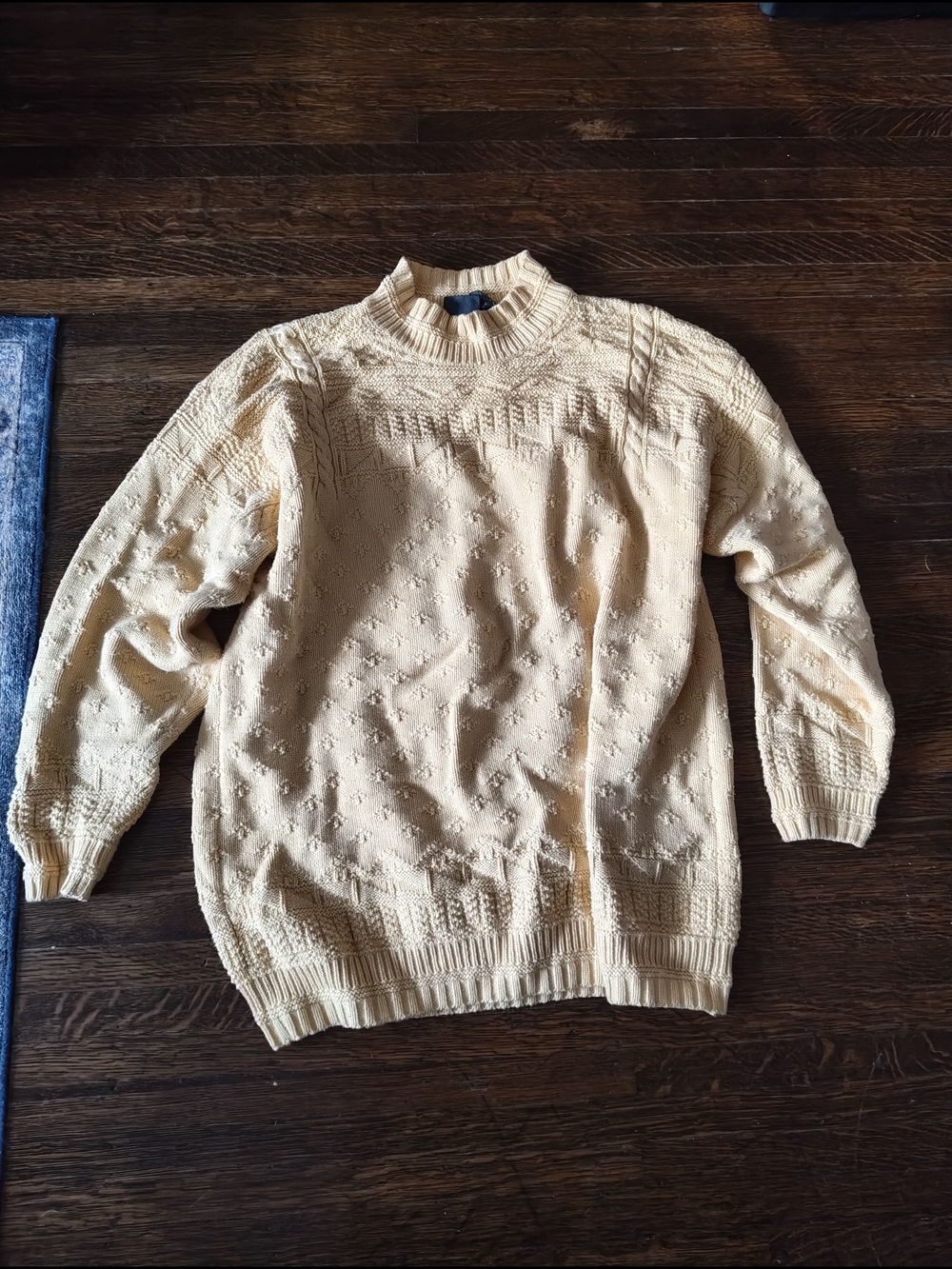 Lizwear Neutral Cream Crewneck Knit Sweater